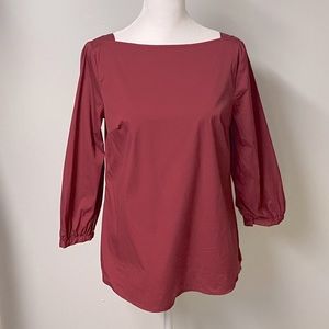 BANANA REPUBLIC Maroon Boat Neck Top